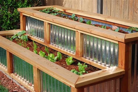 how to make a corrugated metal outdoor storage box|diy corrugated garden beds.